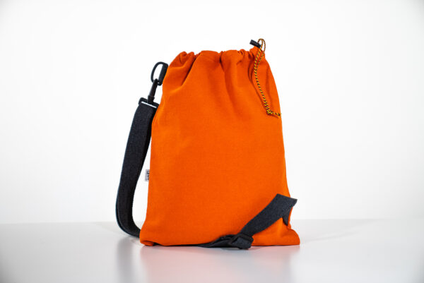 Crossbody bag in cotton color orange