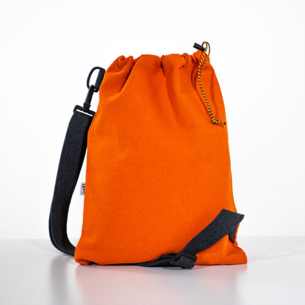 Crossbody bag in cotton color orange