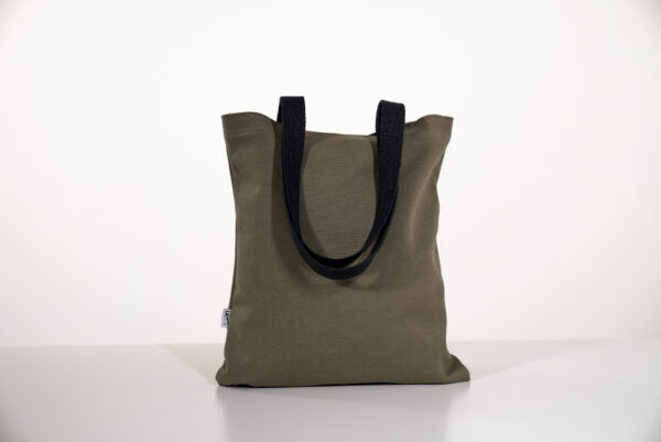 Tote bag in sage green cotton